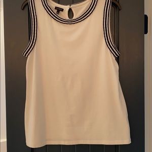 Talbots t shirt with black fringe detail